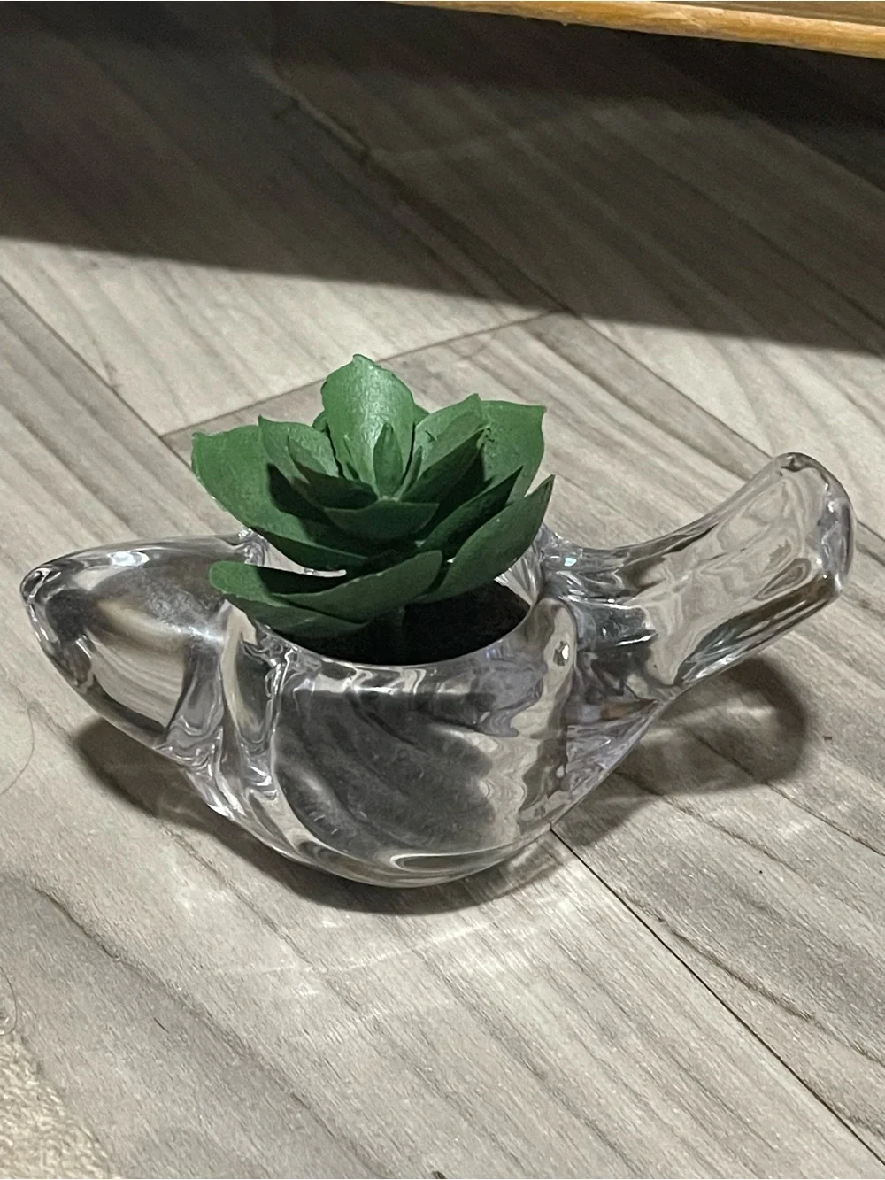 Set of 3 Clear Glass Animal Holders - Bird, Cat & Squirrel